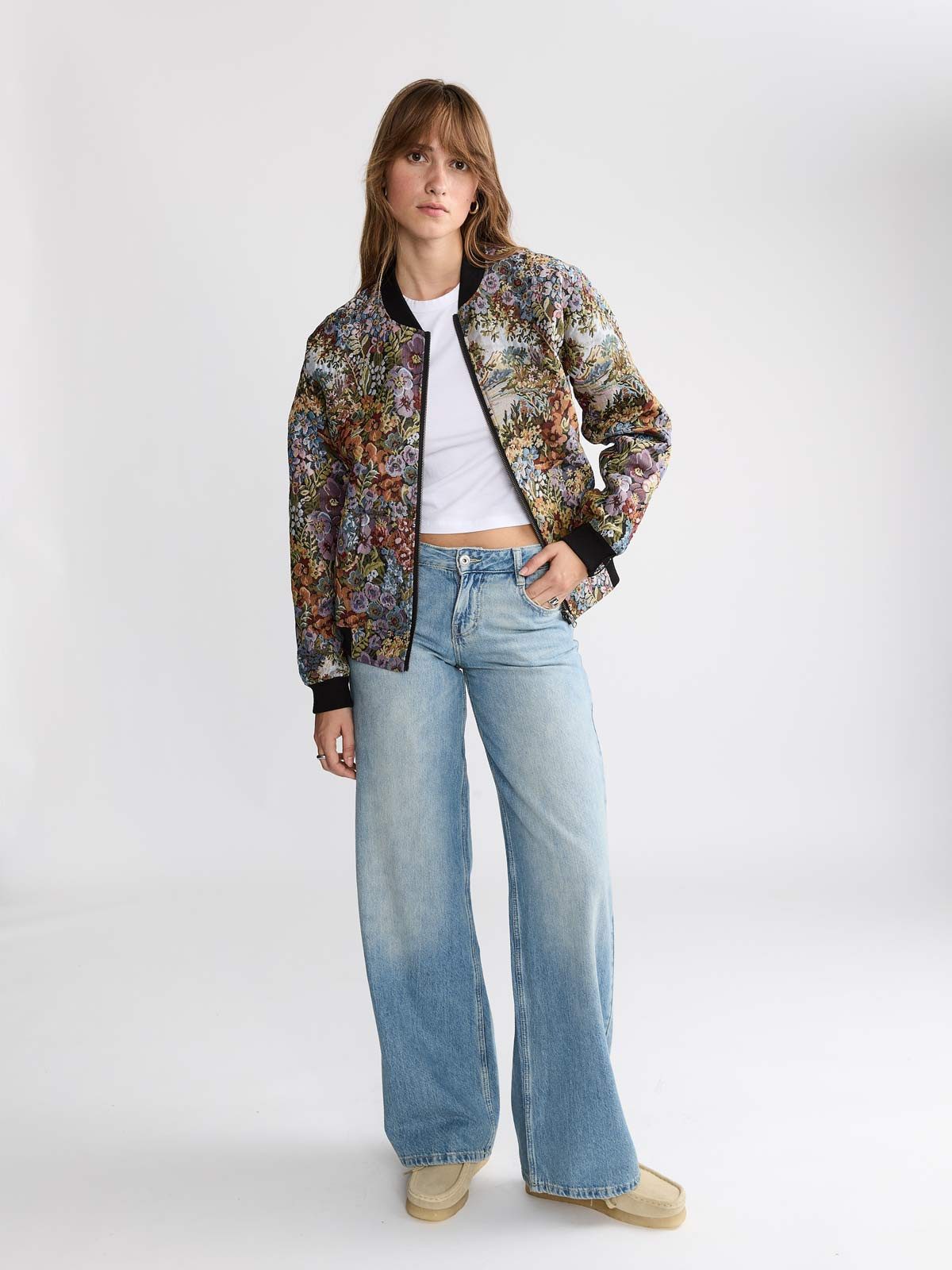 Yahmo Bomberjacke Berta Reversible Bomber Jacket Bouquet/Black