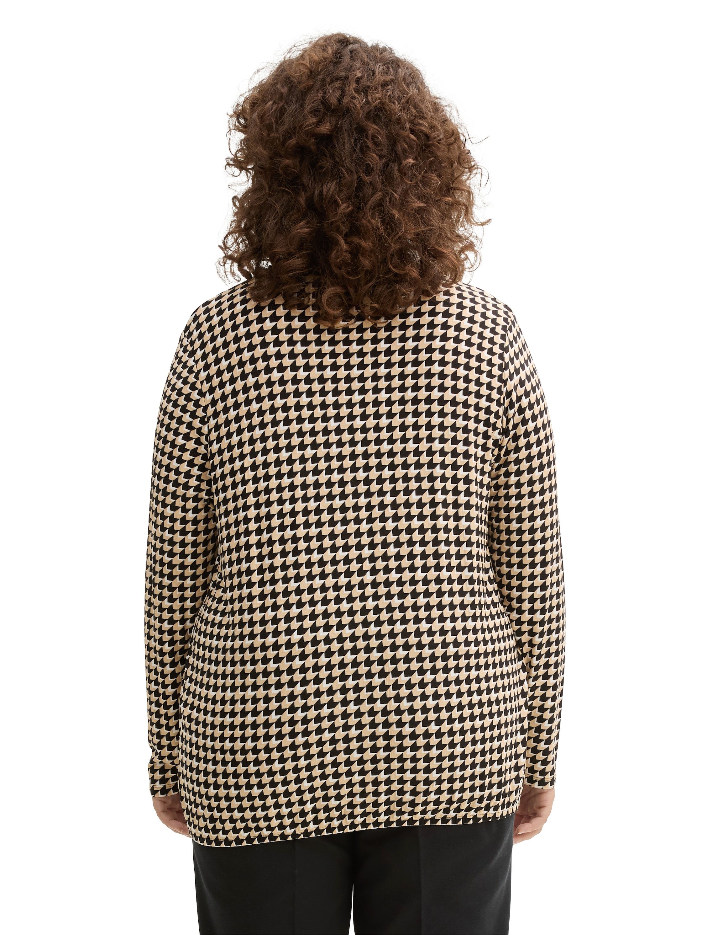 TOM TAILOR PLUS Langarmshirt mit Muster günstig online kaufen