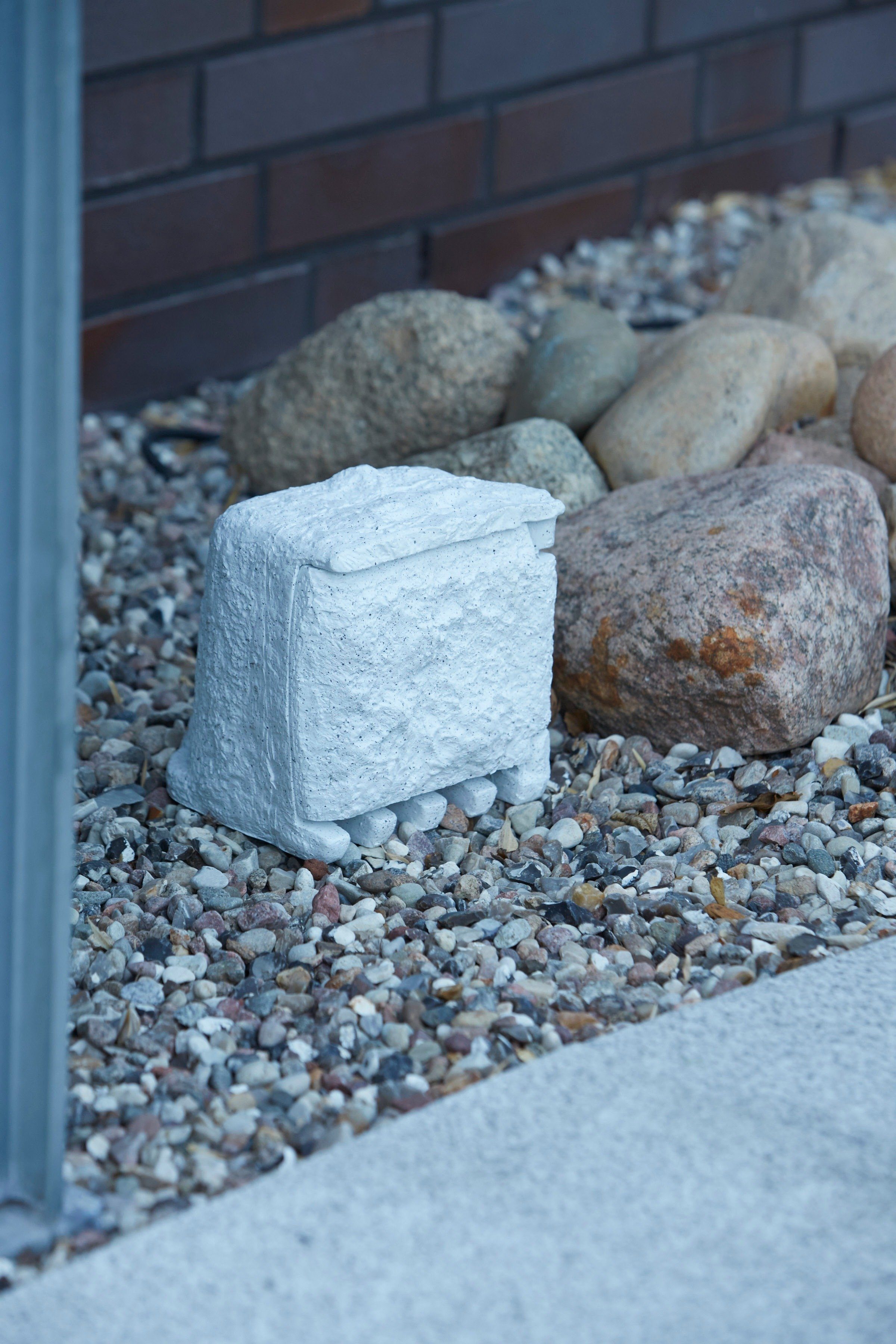 Ubbink Gartensteckdose Stone Decor, Steckdosen mit 4