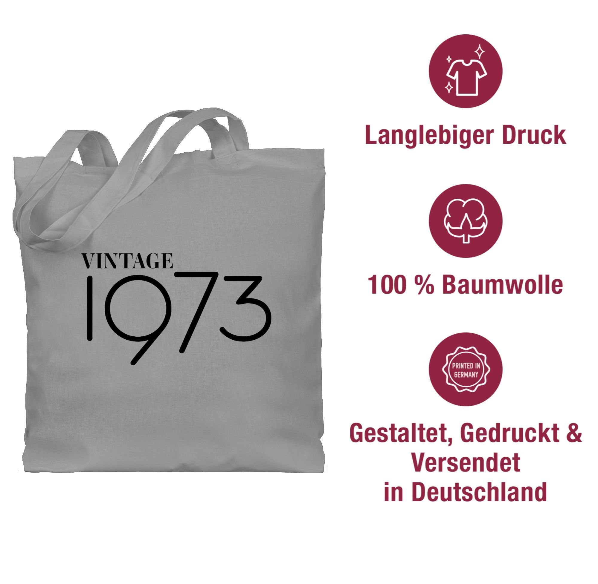 1973 Shirtracer Geburtstag Umhängetasche Vintage, Hellgrau 2 50.