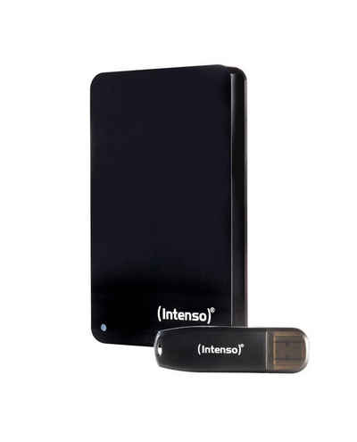Intenso Memory Drive 2,5 Zoll 1 TB Bonuspack externe HDD-Festplatte (1 TB) 2,5" 85 MB/S Lesegeschwindigkeit, 75 MB/S Schreibgeschwindigkeit, 1 TB, Bonuspack inkl. 32GB USB Stick, Externe HDD-Festplatte, USB 3.0