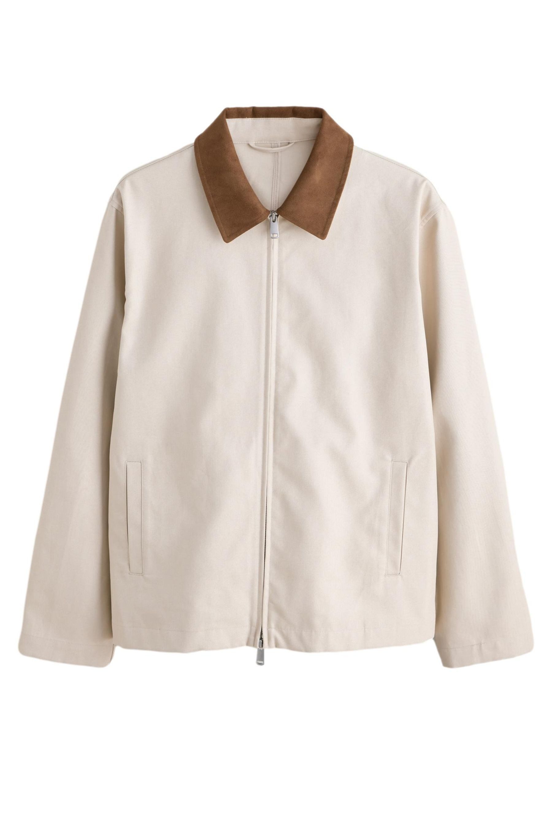 Hemdjacke Hemdjacke mit Kragen aus Velourskunstleder