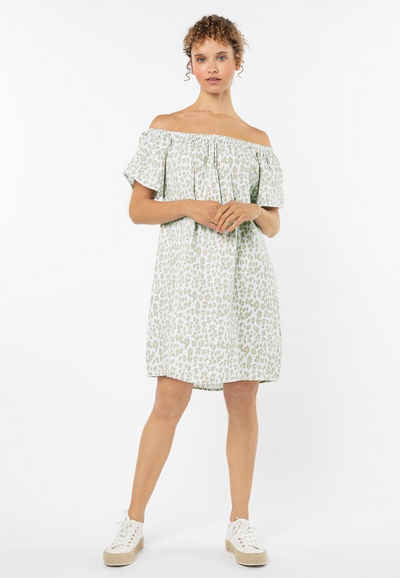 SUBLEVEL A-Linien-Kleid Musselin Kleid Leo-Print
