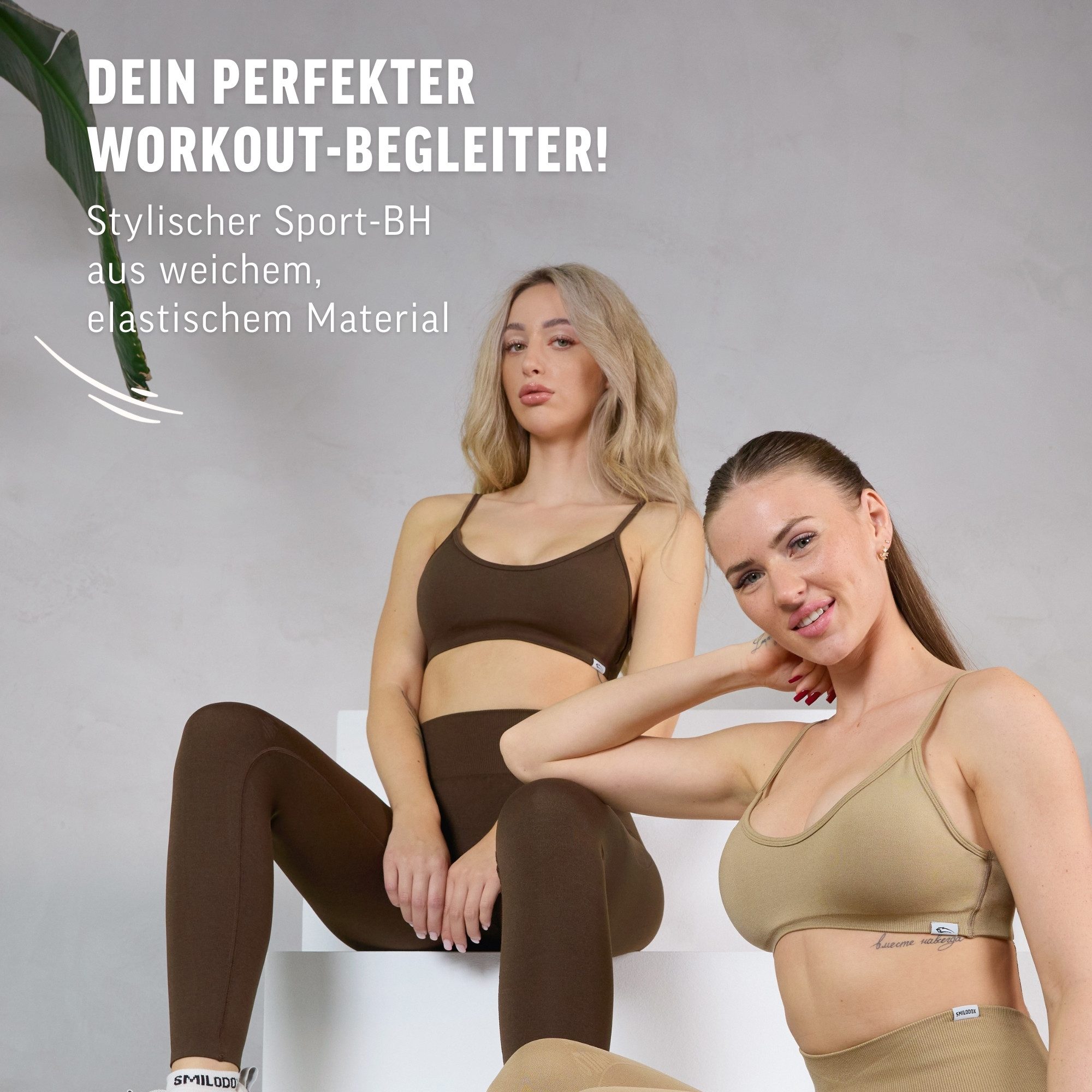 Smilodox Sport-BH Layne, Scrunch Butt Lift Sporthose, High Waist V-Shape Schweißabsorbierende blickdichte Trainingshose, Sport Fitness Yoga