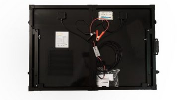 Westech Solar Solaranlage WT Solarkoffer Mono 130Wp mit USB Anschluss und Laderegler 10A, 130,00 W, robust, Plug and Play, Sehr stabil, Neoprentasche als Schutz