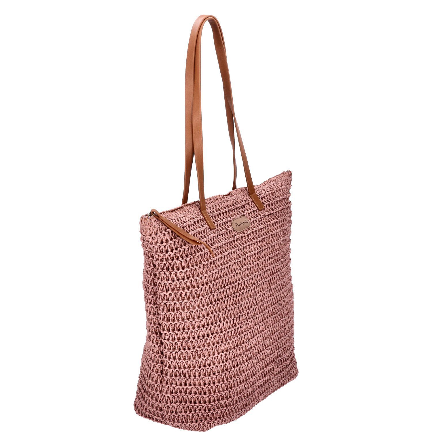 Damen Style (Stück, BOHO Stück) Antonio red Shopper Antonio lava Umhängetasche