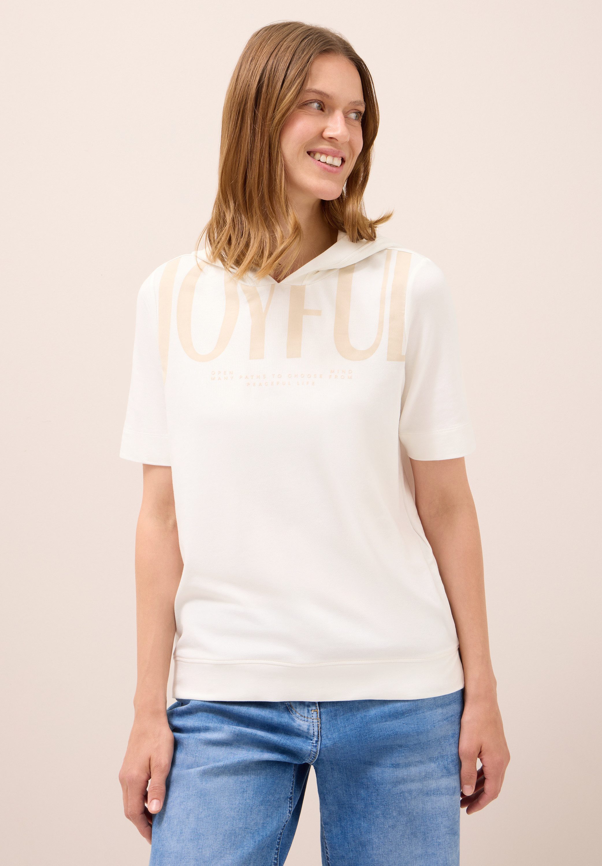 CECIL Kapuzenshirt im soften Baumwoll-Mix