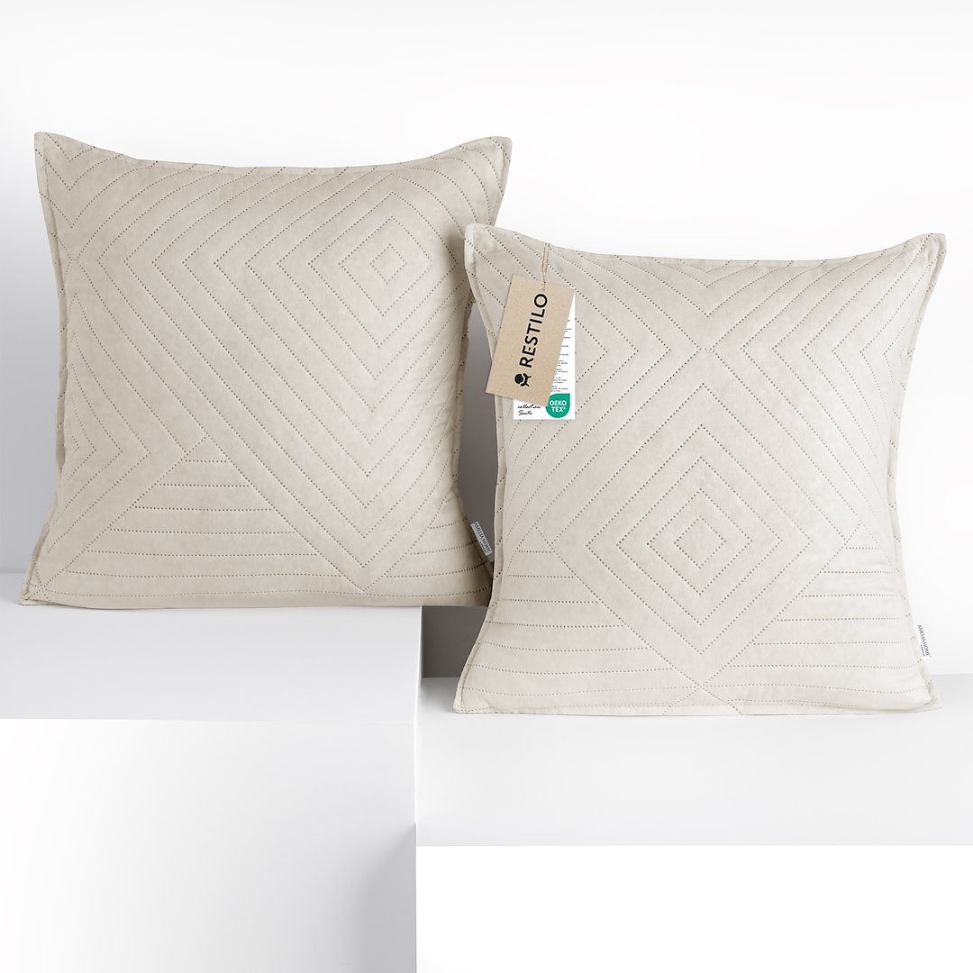 Restilo Kissenbezug Kissenbezug mehre Größen Wohnzimmer Dekokissen Bezug, (2 Stück), Mikrofasertextilien