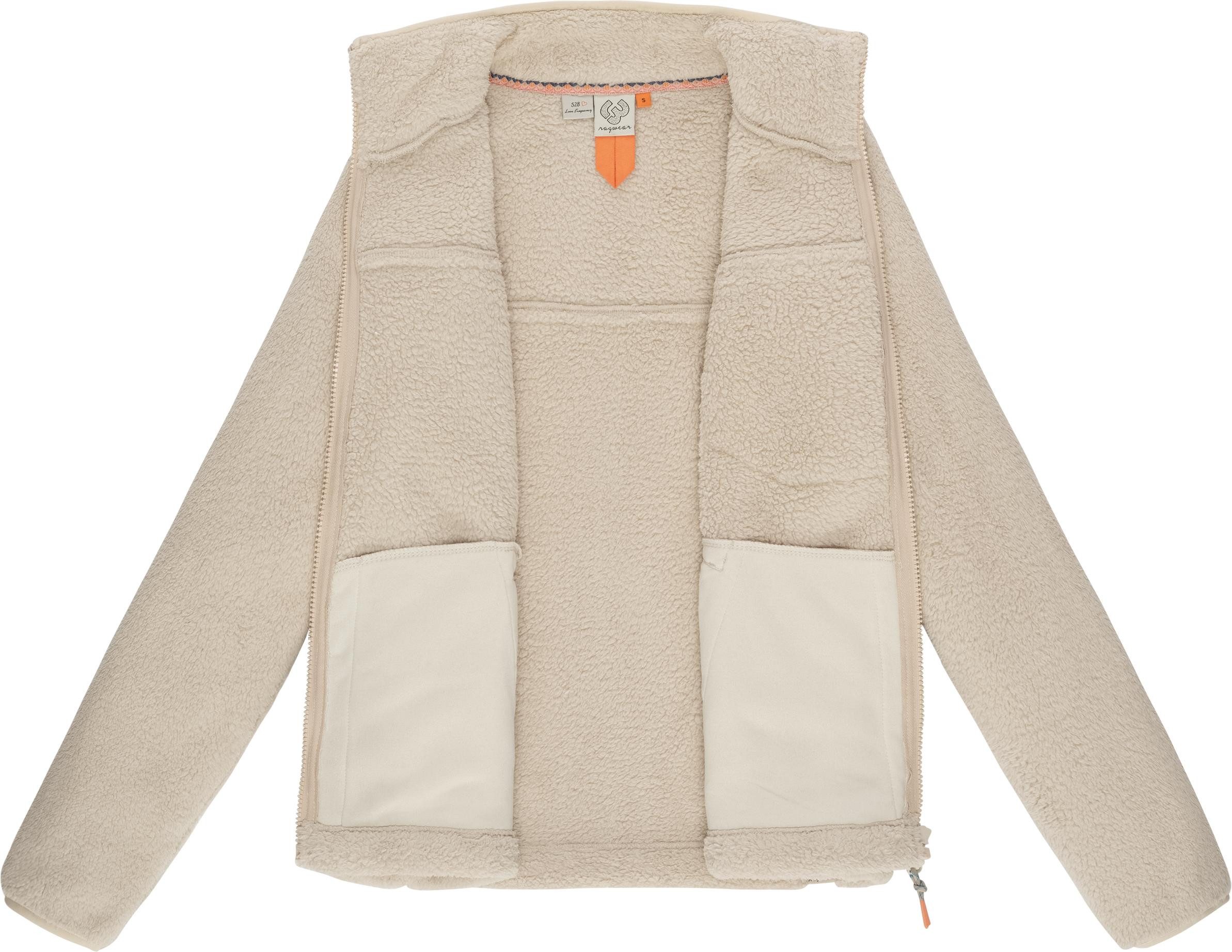 Ragwear Plüschjacke Alaris Kuschelige Fleecejacke mit Brusttasche