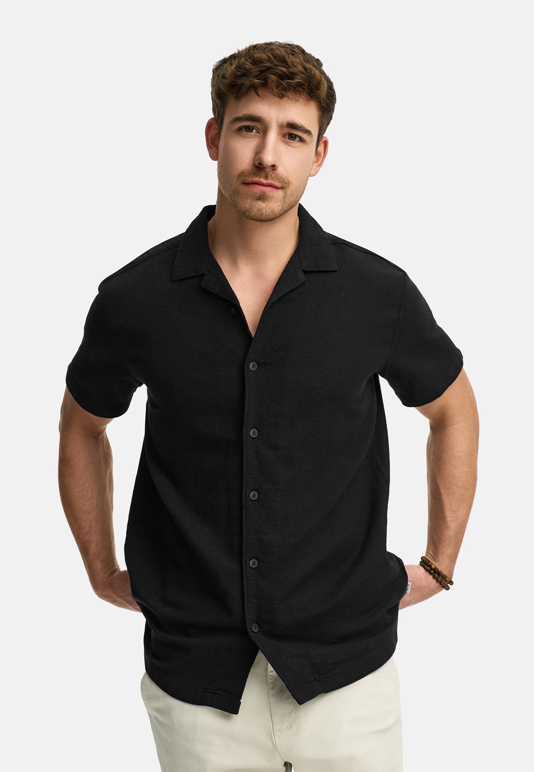 Indicode Kurzarmhemd Herren INCosby Herrenhemd Kurzarm leichtes Kurzarmhemd günstig online kaufen