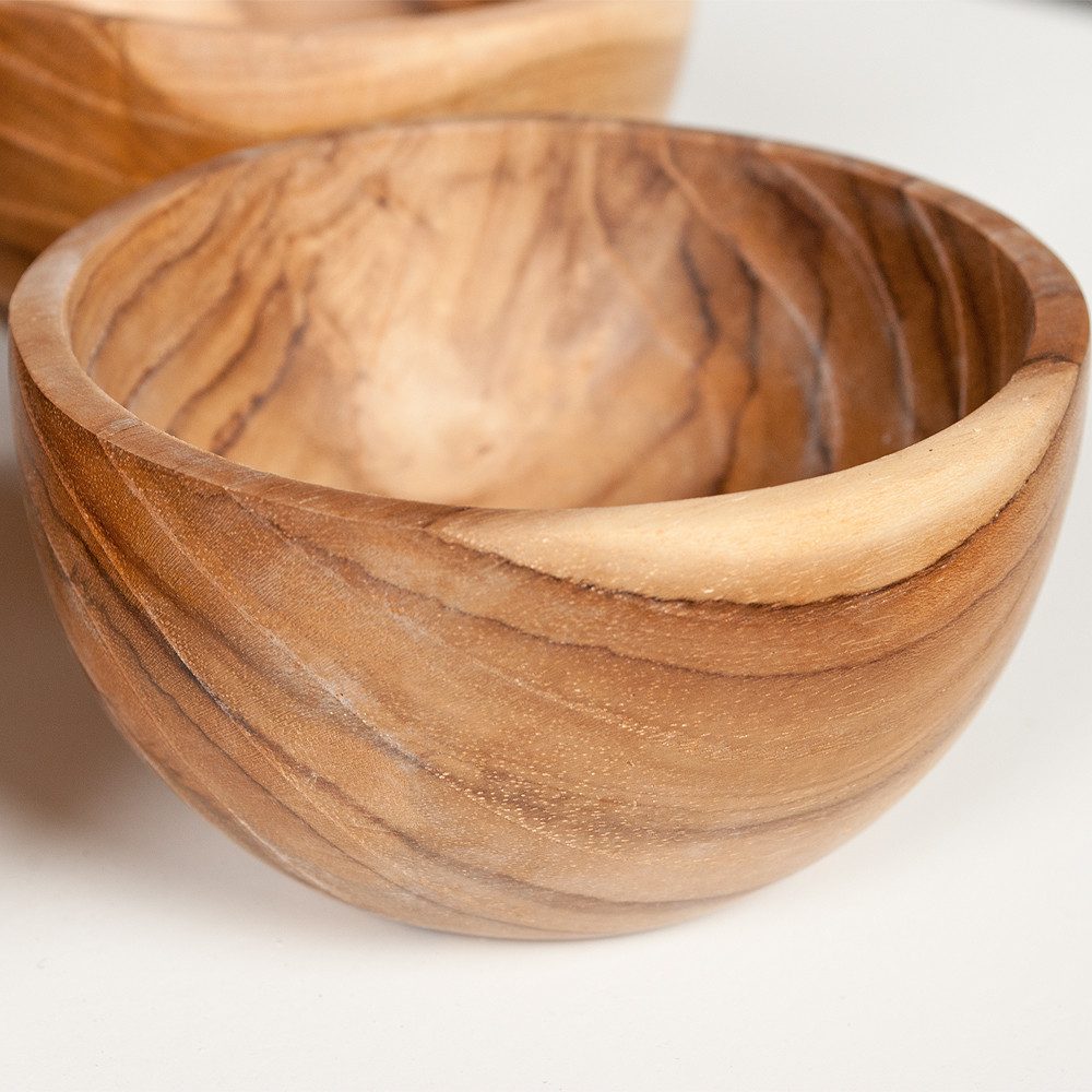 LebensWohnArt Dekoschale 4tlg. Set Teak Schale LOLA ca.9cm Deko-Schale