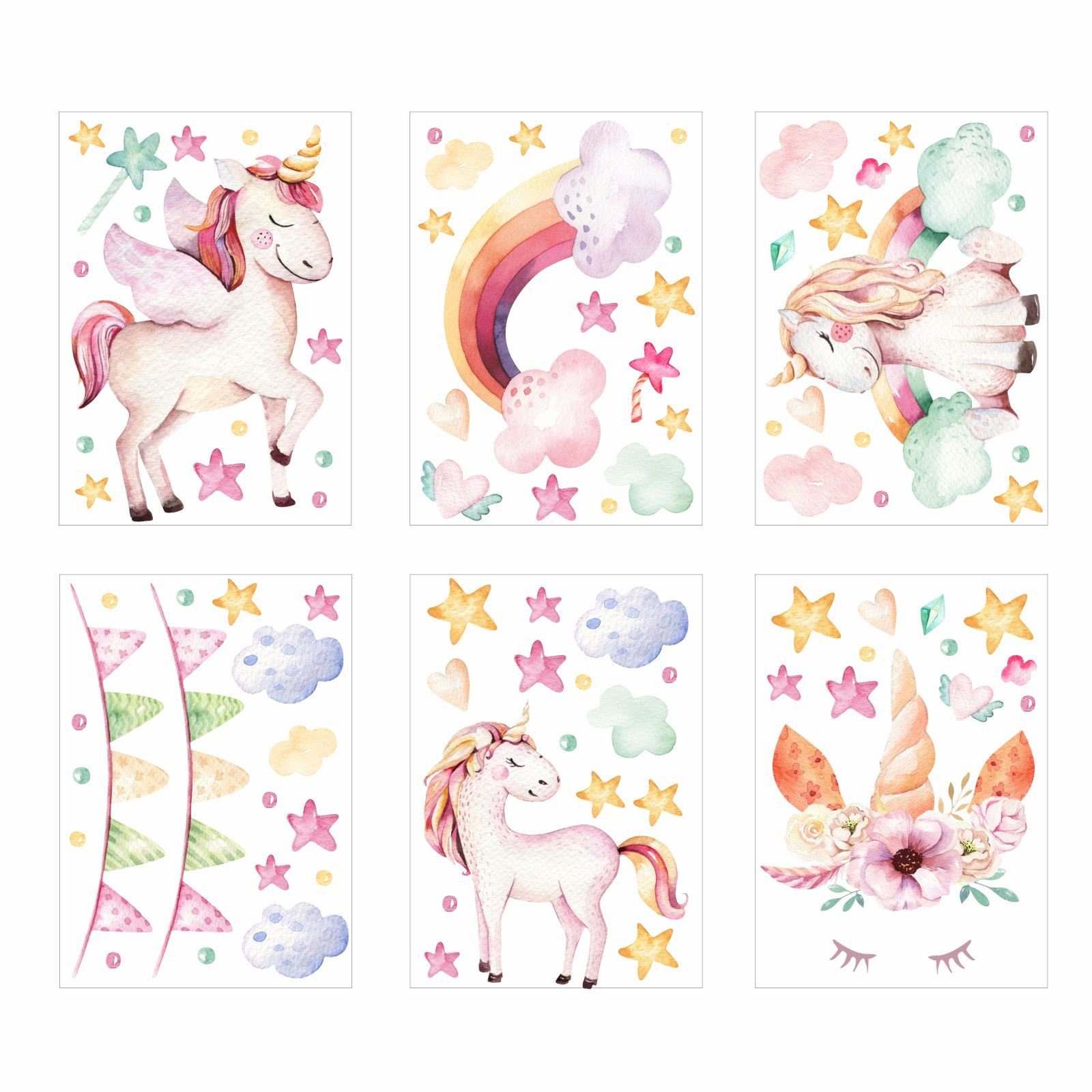 Fensterbild Fensterbilder Einhorn selbstklebend