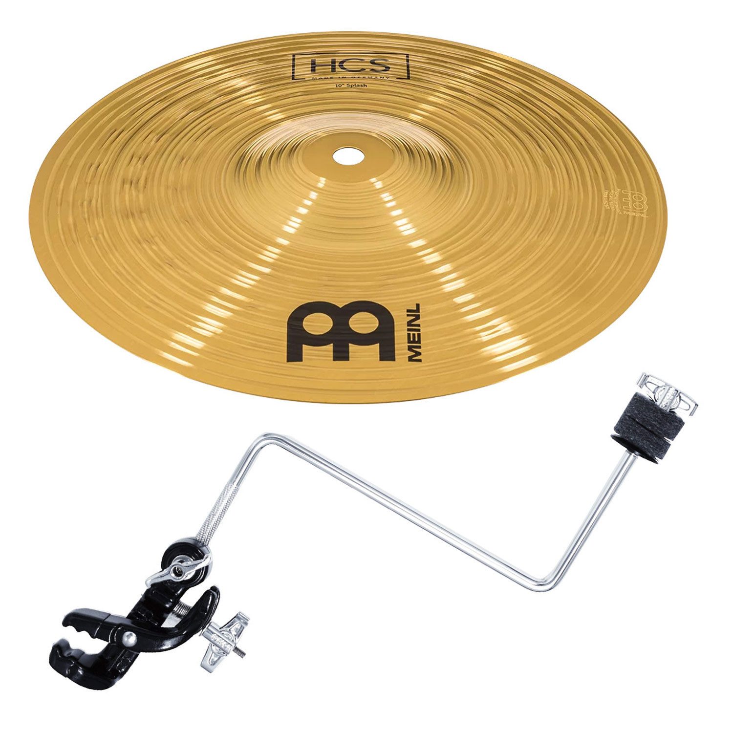 Meinl Cymbals Becken Meinl Becken HCS10S Splash 10 Zoll mit PA-HCM-SP Beckenhalter, Becken, Vorteils-Set