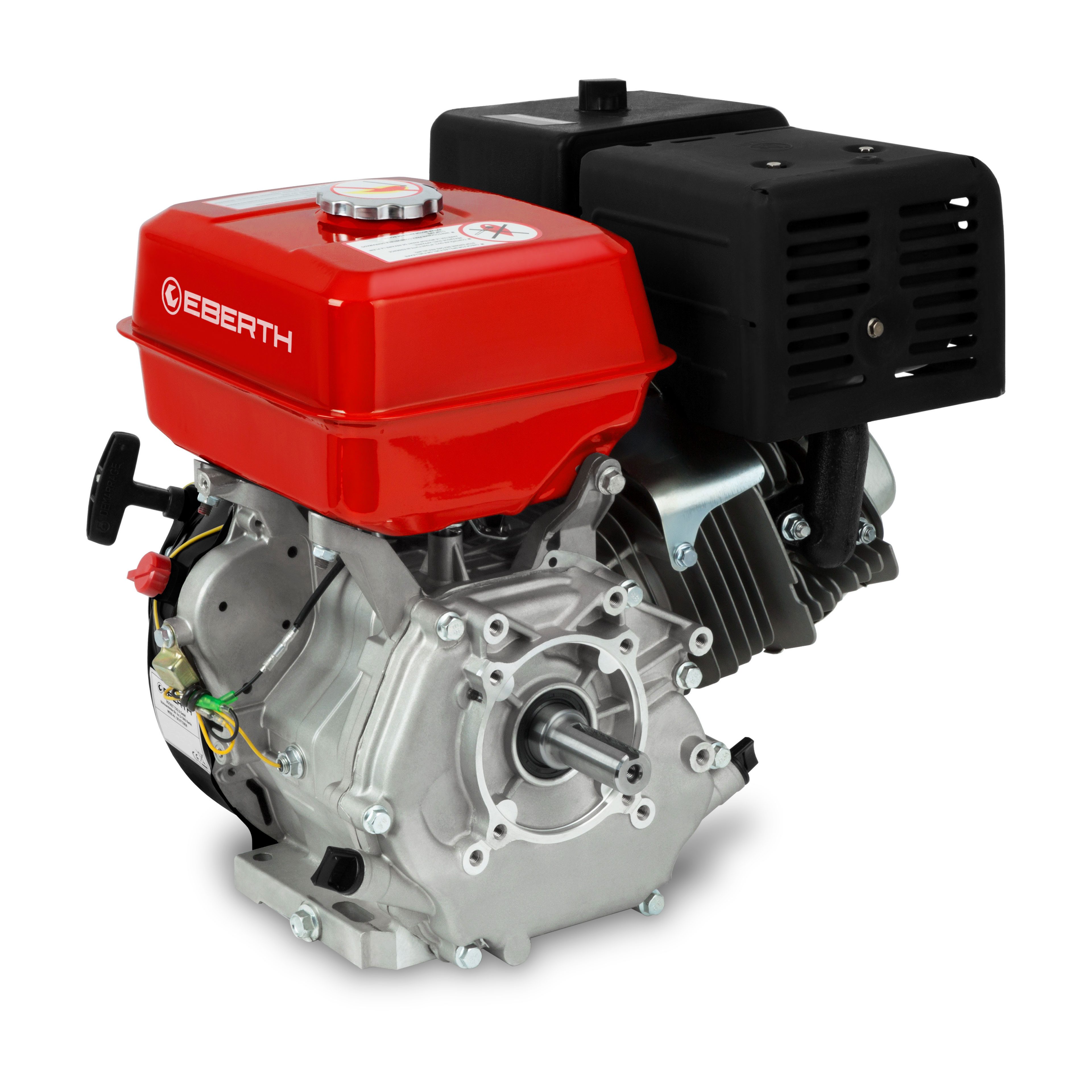 EBERTH Stromerzeuger 15 PS 11,03 kW Benzinmotor mit 25,4 mm Ø Welle, 4-Takt, 1 Zylinder Benzin Motor, 420 ccm Hubraum