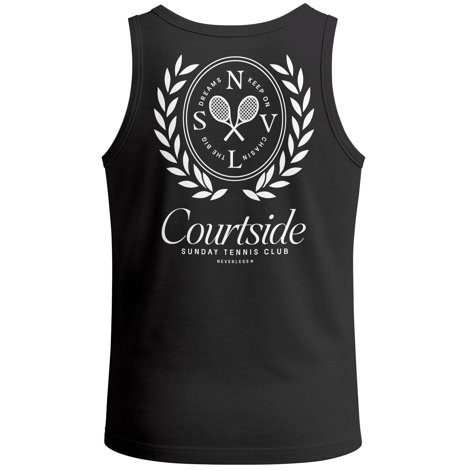 Tanktop Herren Tank-Top Backprint Sunday Tennis Club Sport Retro Design