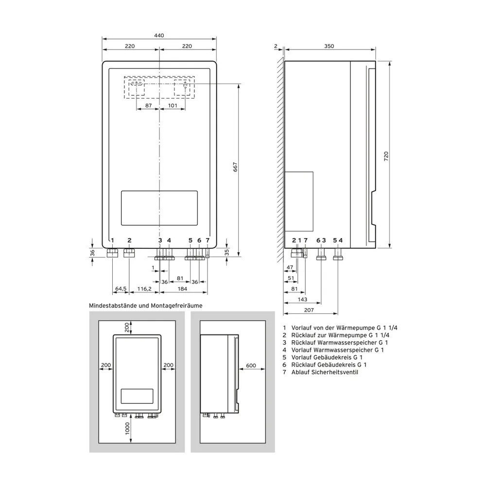 Vaillant Fußbodenheizung Hydraulikstation VWZ MEH 97/6 für Luft Wasser WP aroTHERM plus