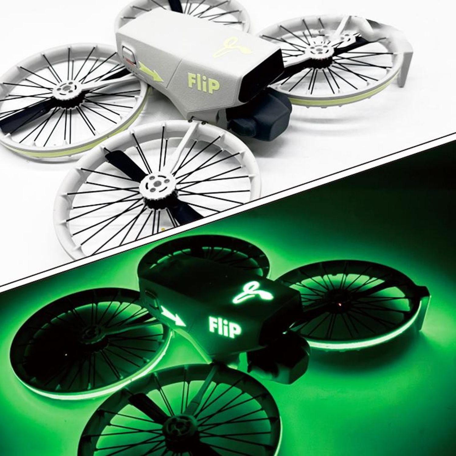 Für DJI Flip CQT Light-Up Sticker Leuchtender Drohnen Aufkleber Grün Zubehör Drohne