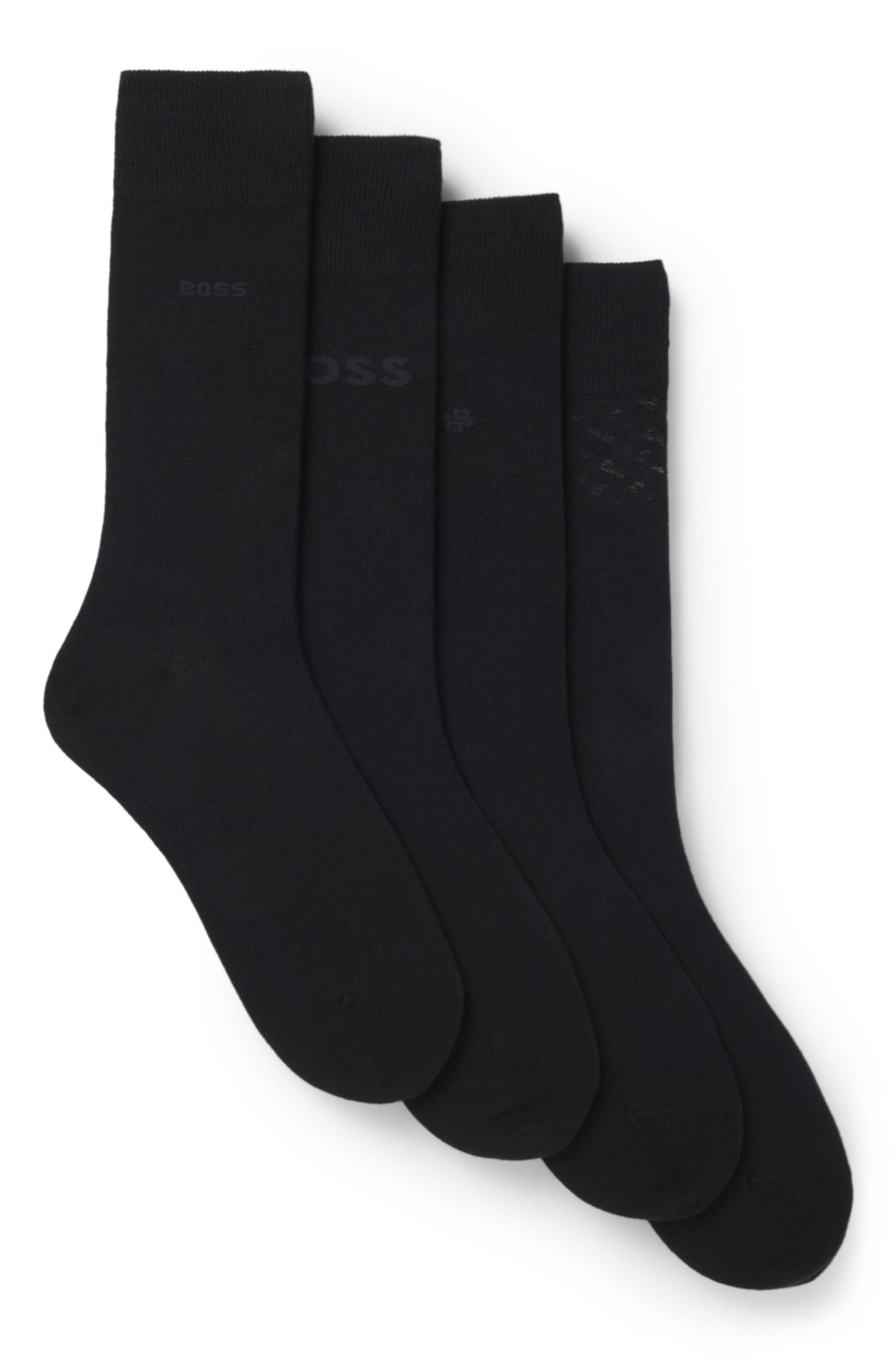 BOSS Socken 4PRSGiftset IconicCC Neuheit, verstärkte Zehen- und Fersenpartie
