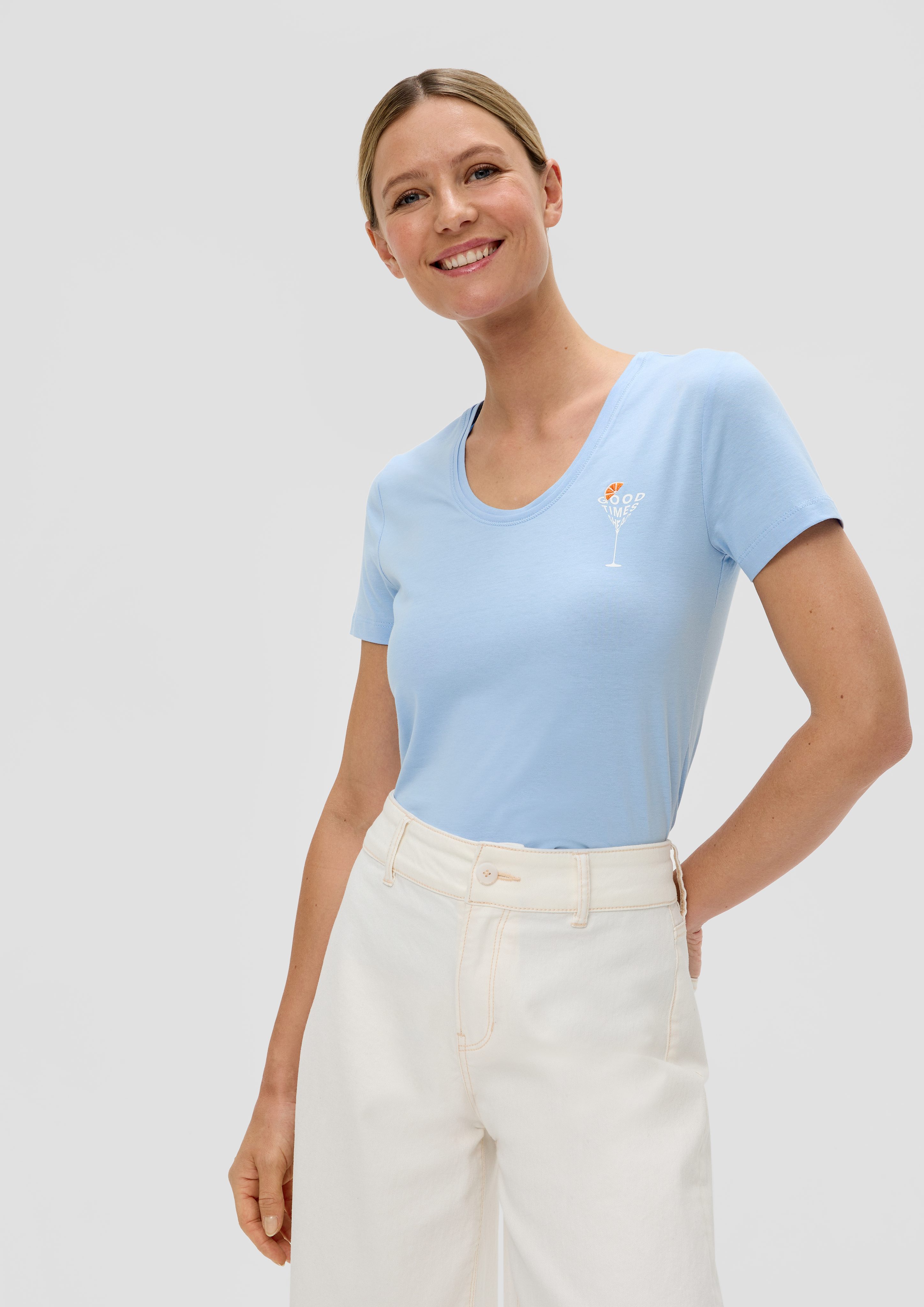 s.Oliver Kurzarmshirt T-Shirt im Slim Fit günstig online kaufen