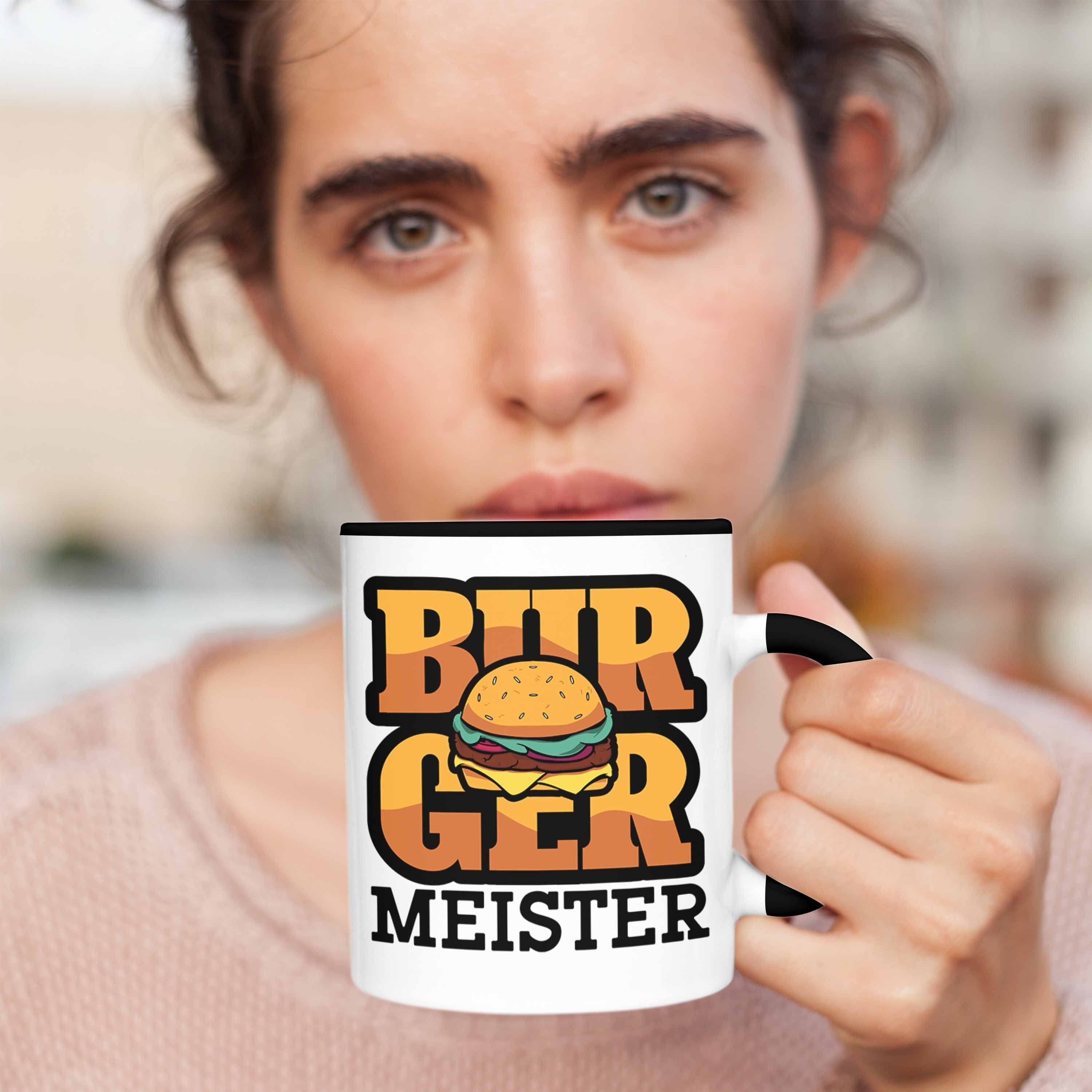 Grillen Schwarz Sommer Burger Tasse Geschenk Meister G Trendation Spruch Liebhaber Tasse Burger