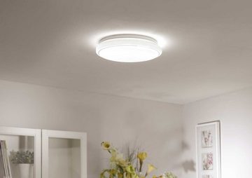 JUST LIGHT LED Deckenleuchte LOLA-SMART JUPI, Weiß, Metall, Ø 59 cm, LED fest integriert, Warmweiß, Neutralweiß, 1-flammig, Deckenlampe