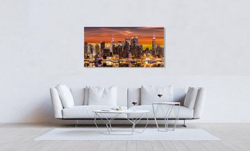 Victor (Zenith) Leinwandbild Leinwandbild \"New York Dämmerung\" - Größe: 30 x 60 cm, Städte, in 30x60 cm, Wandbild New York Leinwand Städte