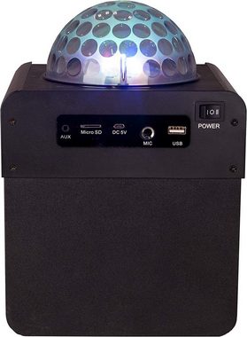 N-GEAR N-Gear DISCO410 Karaoke & Party Bluetooth Lautsprecher Bluetooth-Lautsprecher (Leuchteffekte, Mikrofone, DISCO Kugel)