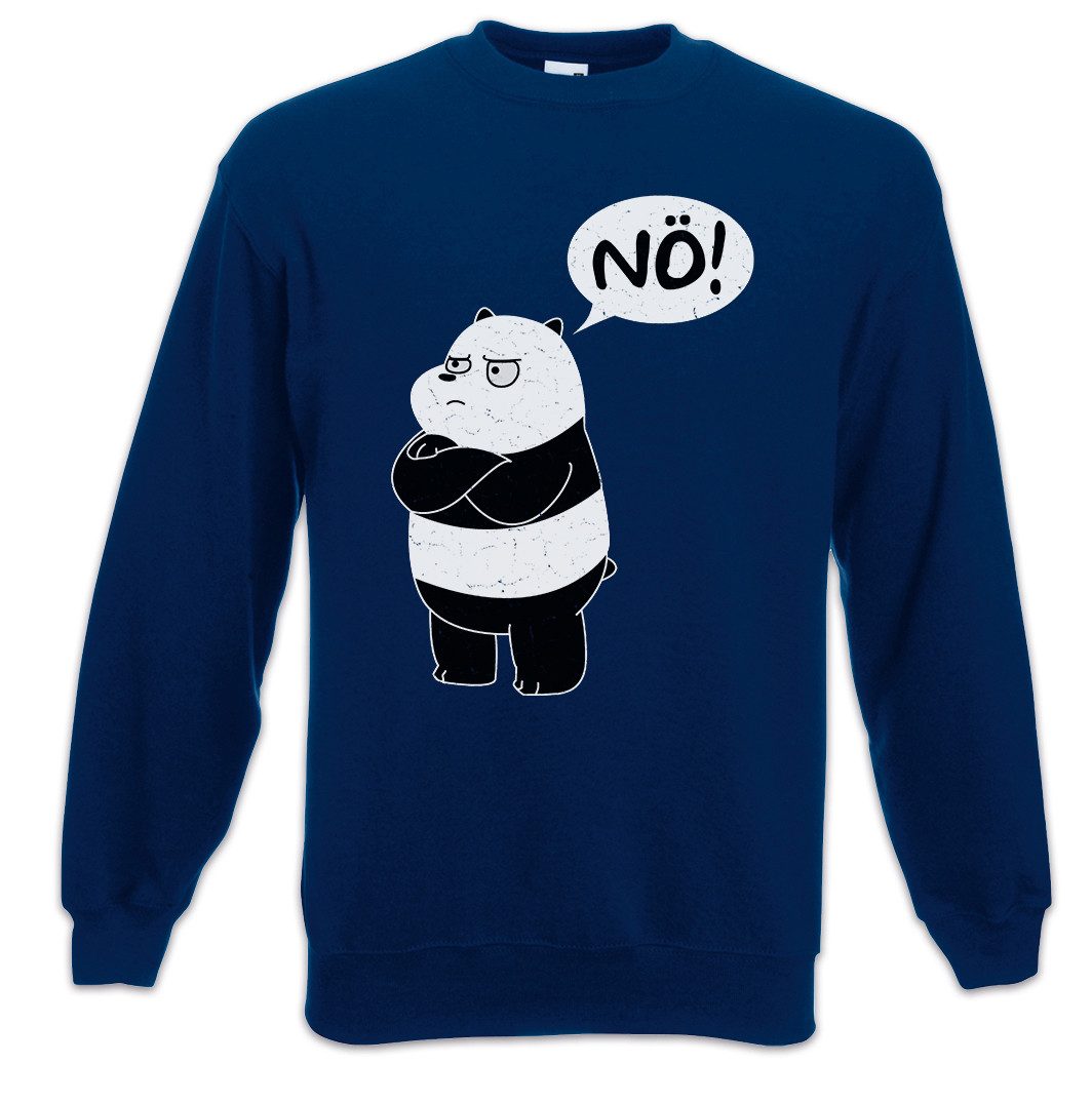 Sweatshirt Nö Panda Sweatshirt Cute No Nei Spaß Fun Geschenk Bear Bambus Pandabär