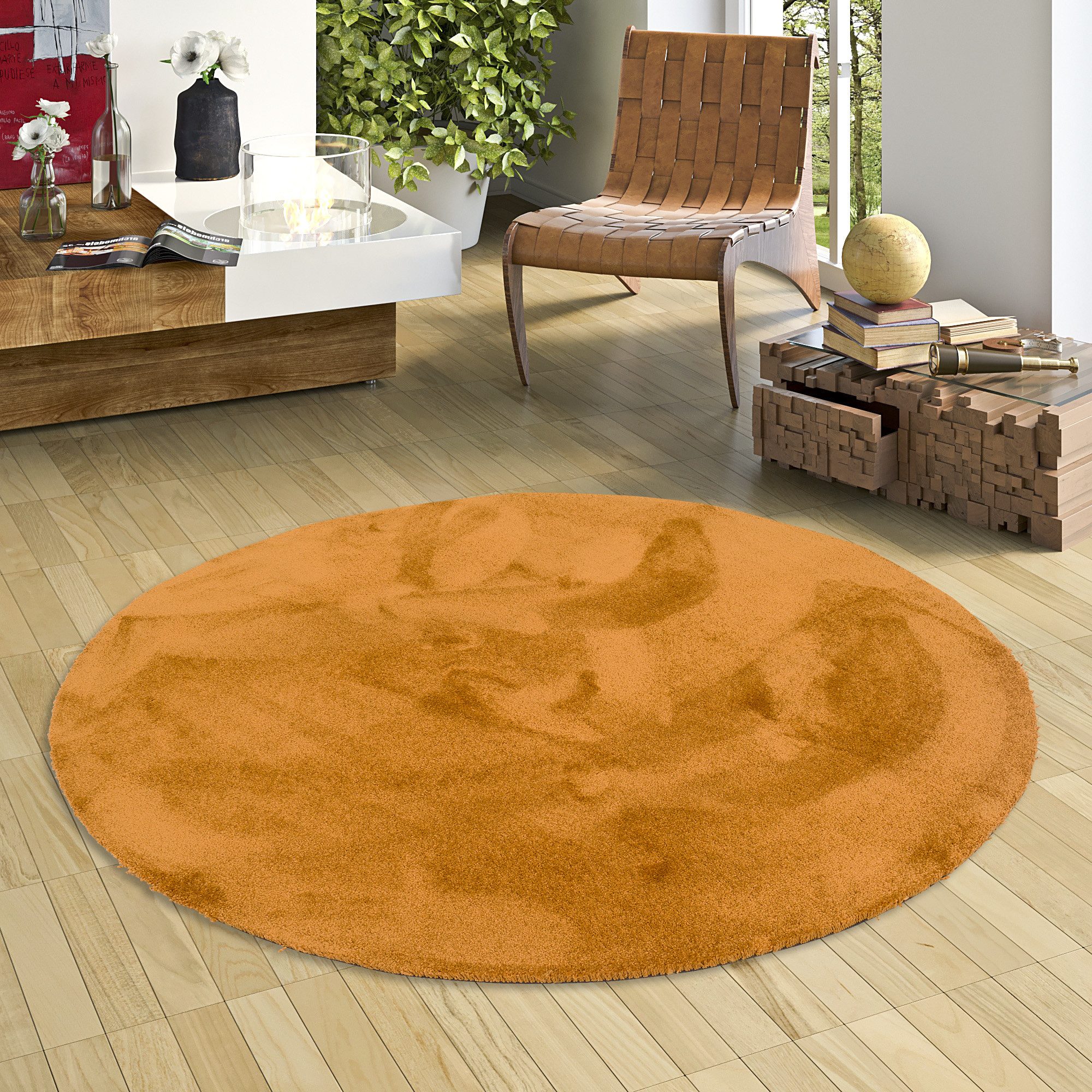 Snapstyle Hochflor-Teppich Super Soft Hochflorteppich Livorno Rund, Rund, H günstig online kaufen