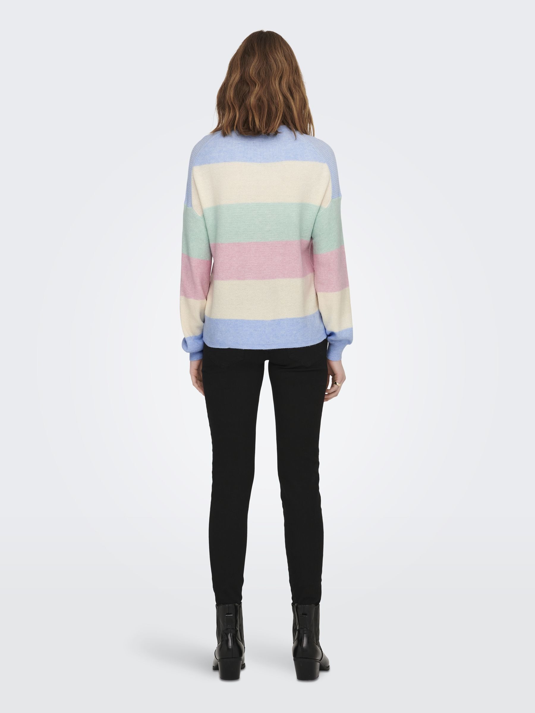 ONLY Longpullover Gerippt Strickpullover mit Tiefen günstig online kaufen