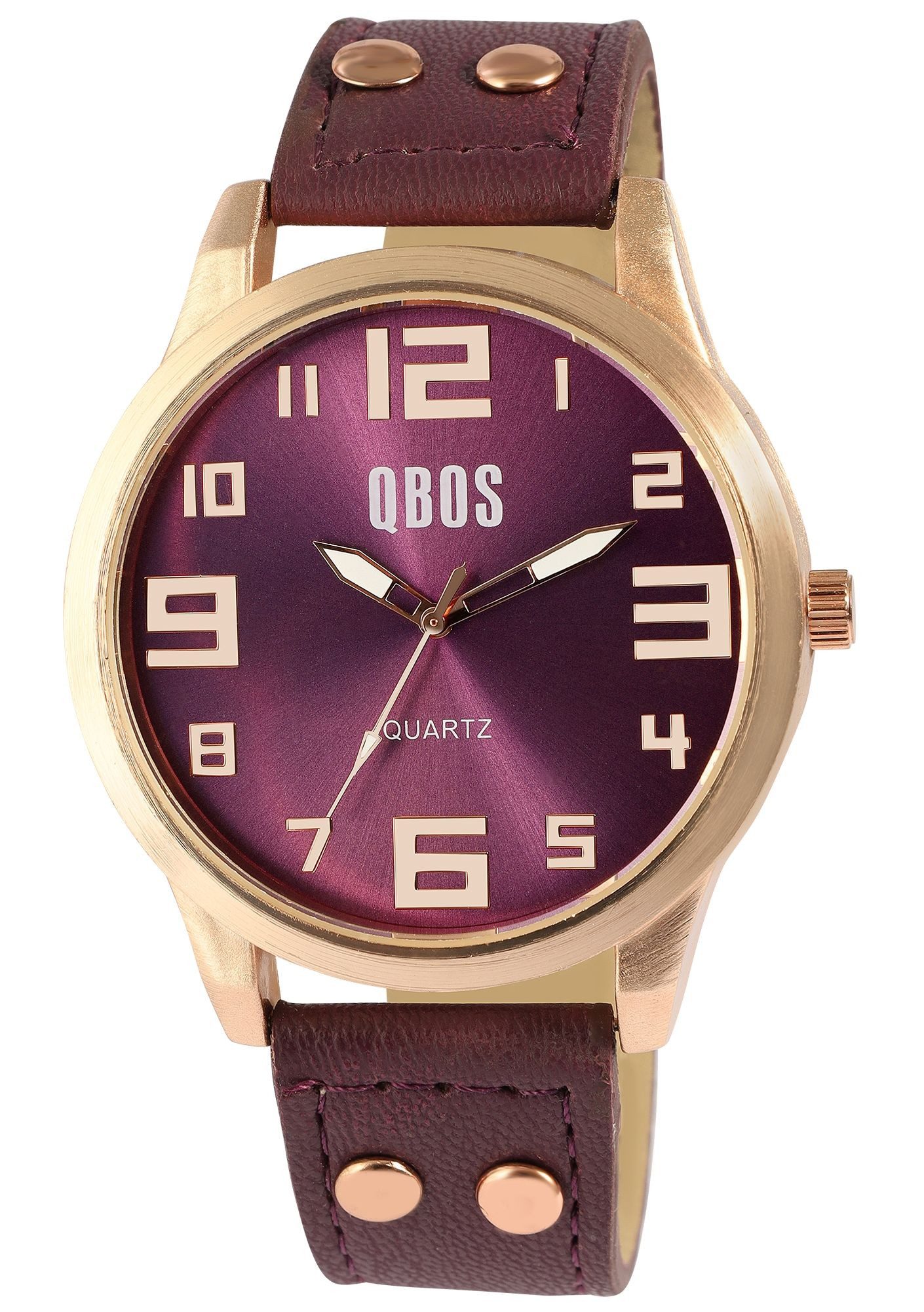 Qbos Quarzuhr QB0029 QBOS Unisexuhr mit Lederimitationsarmband günstig online kaufen