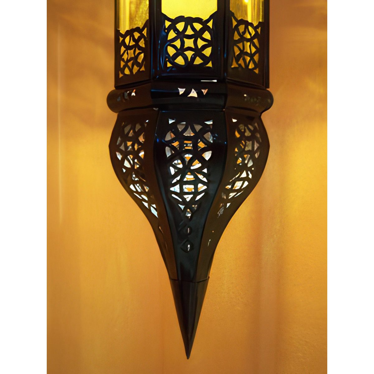 Marrakesch Orient & Mediterran Interior Deckenleuchte Maurische Hängeleuchte Pendelleuchte handgemacht Rihana Orange 56cm, ohne Leuchtmittel, Handarbeit