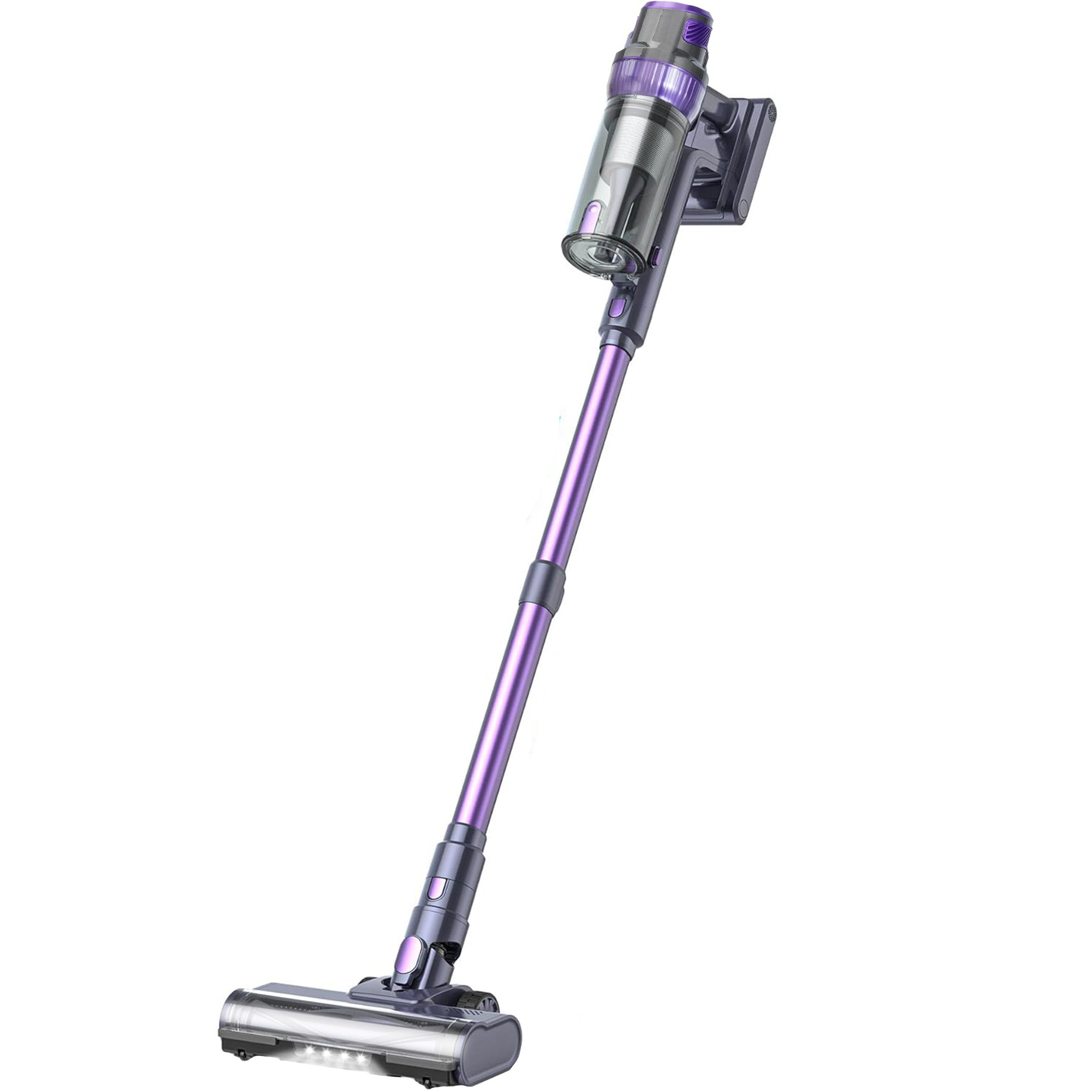 Sinaopus Akku-Handstaubsauger Lila, Akku-Hand-und Stielstaubsauger Kabellos mit 38000pa Saugkraft, 350,00 W, beutellos, mit Touchscreen, bis zu 45 Min Laufzeit, für Böden, Teppich, Tierhaare