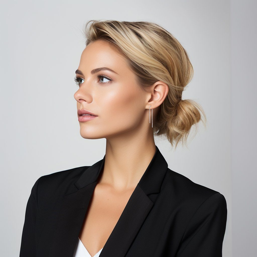 LÖB Paar Ohrhänger 925 Silber Durchzieher Ohrringe Hängend Ketten Stab Anhä günstig online kaufen