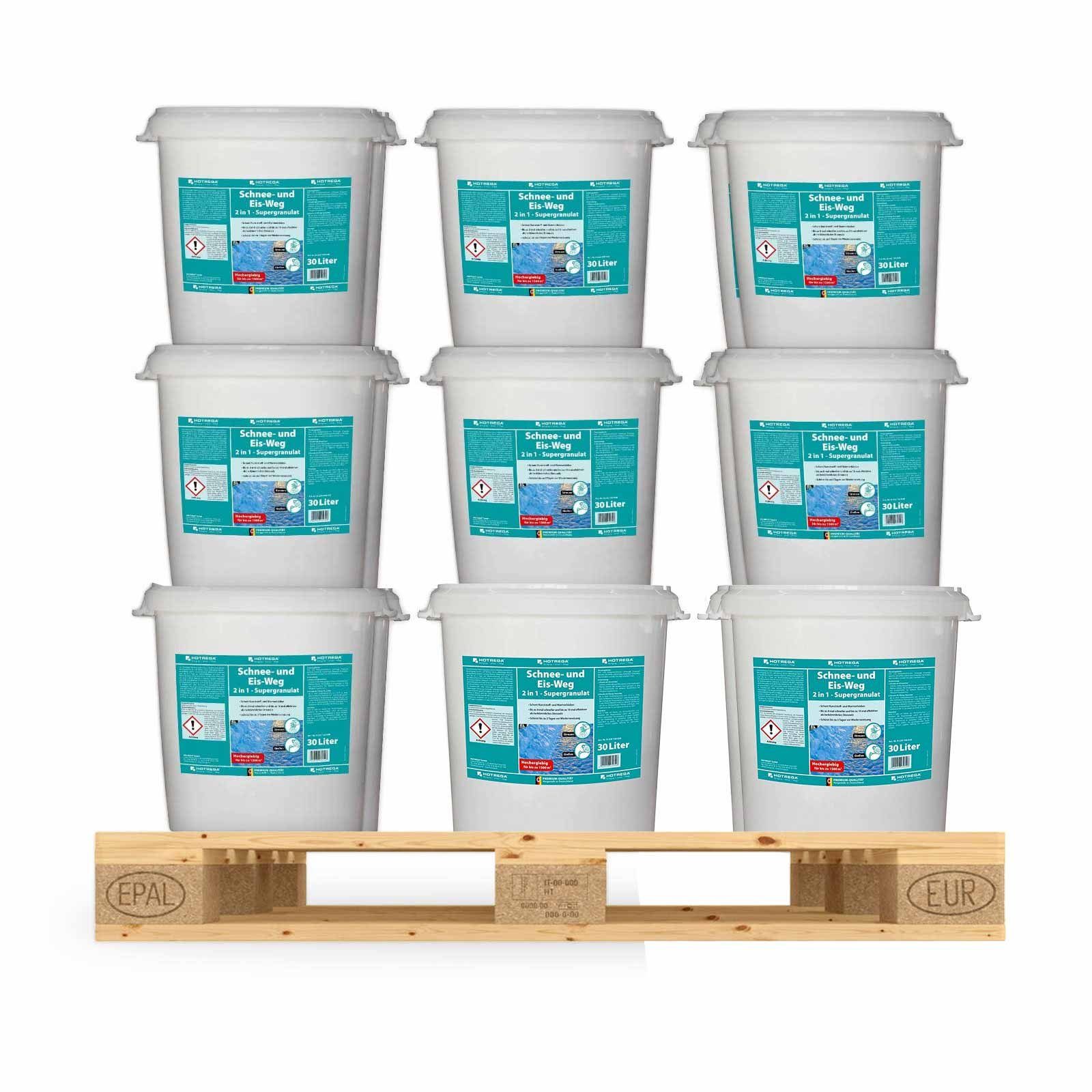 HOTREGA® Sand Auftaugranulat Schnee & Eis Weg 2in1 Taugranulat Taumittel - 18x30L