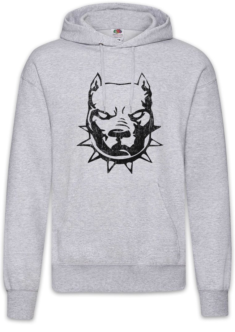 Hoodie Pit Dog Bull Herren Hoodie Kette Bissiger Hund Rottweiler Bullterier