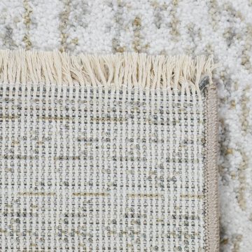 Teppich Teppich für Wohn- & Schlafzimmer, Pflegeleicht, mit Zick Zack Muster - creme, Carpetia, rechteckig, Höhe: 10 mm