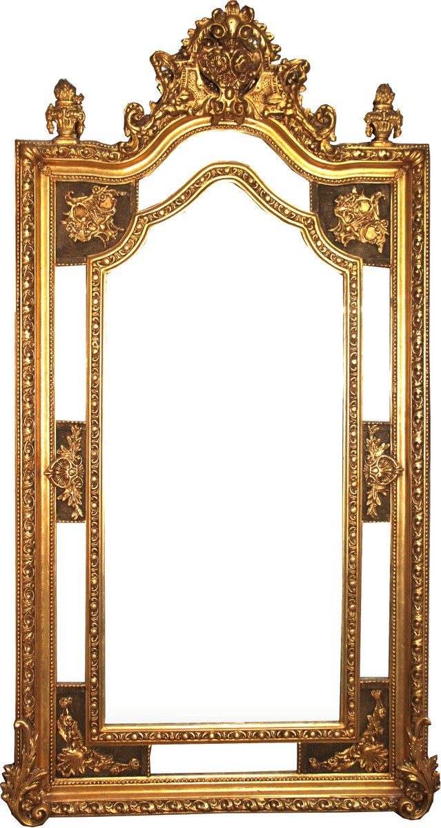 Casa Padrino Barockspiegel Riesiger Barock Wandspiegel Gold Antik Stil 115 x H. 215 cm - Prunkvoller Barock Spiegel mit wunderschönen Verzierungen