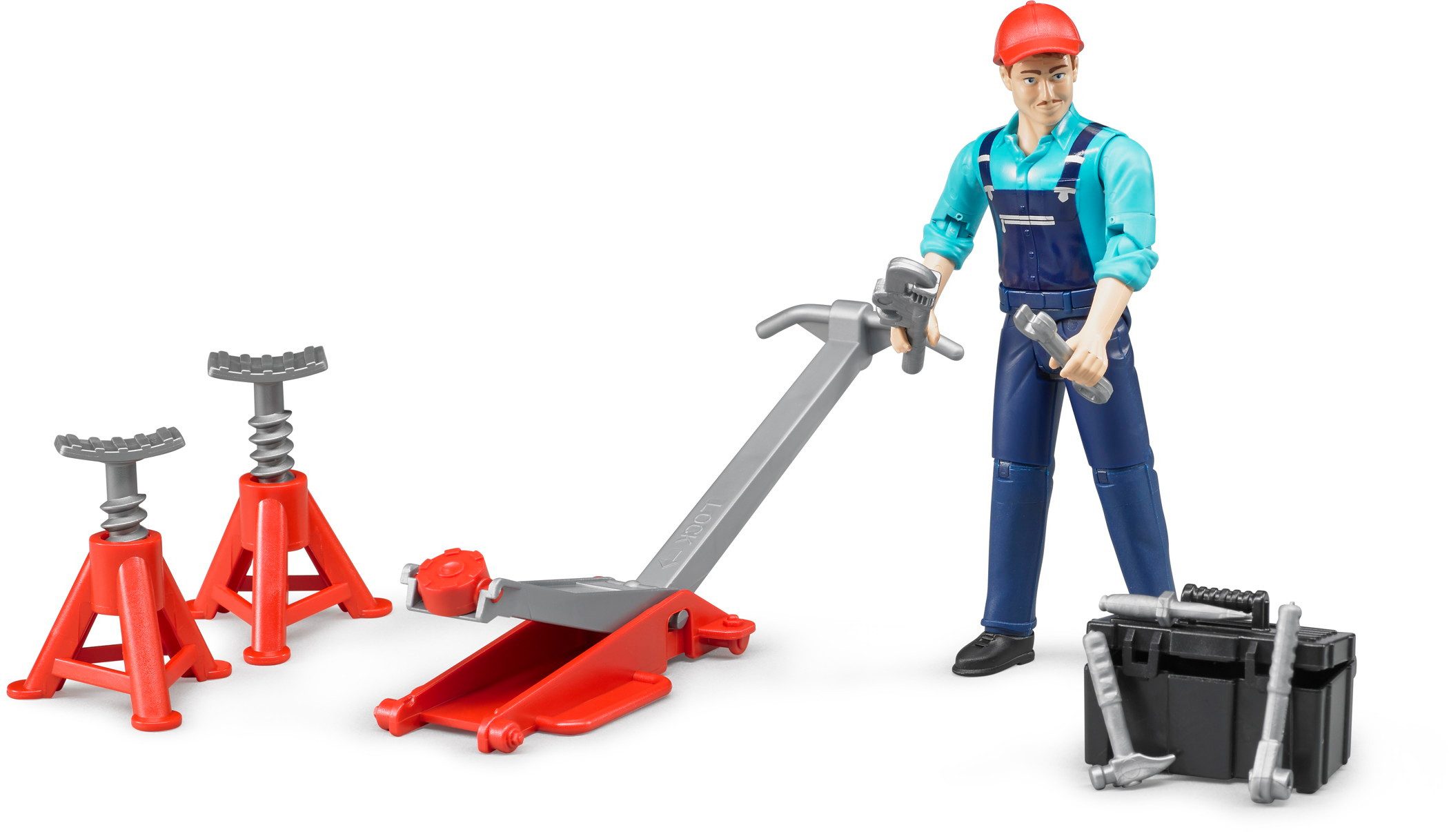 Bruder® Spielfigur Spielfiguren Set bworld Nutzfahrzeuge bworld Werkstatt 6 günstig online kaufen