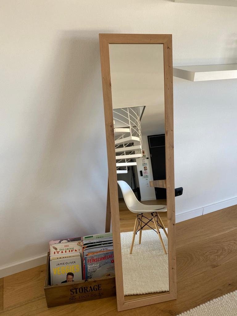 Standspiegel Körperspiegel, braun Holz Spiegel Standspiegel Aufstellen foliert verschiedene Mirror, 40x160 Emelia gerahmt Farben Deko-Werk 24 cm Your-Homestyle Mirror
