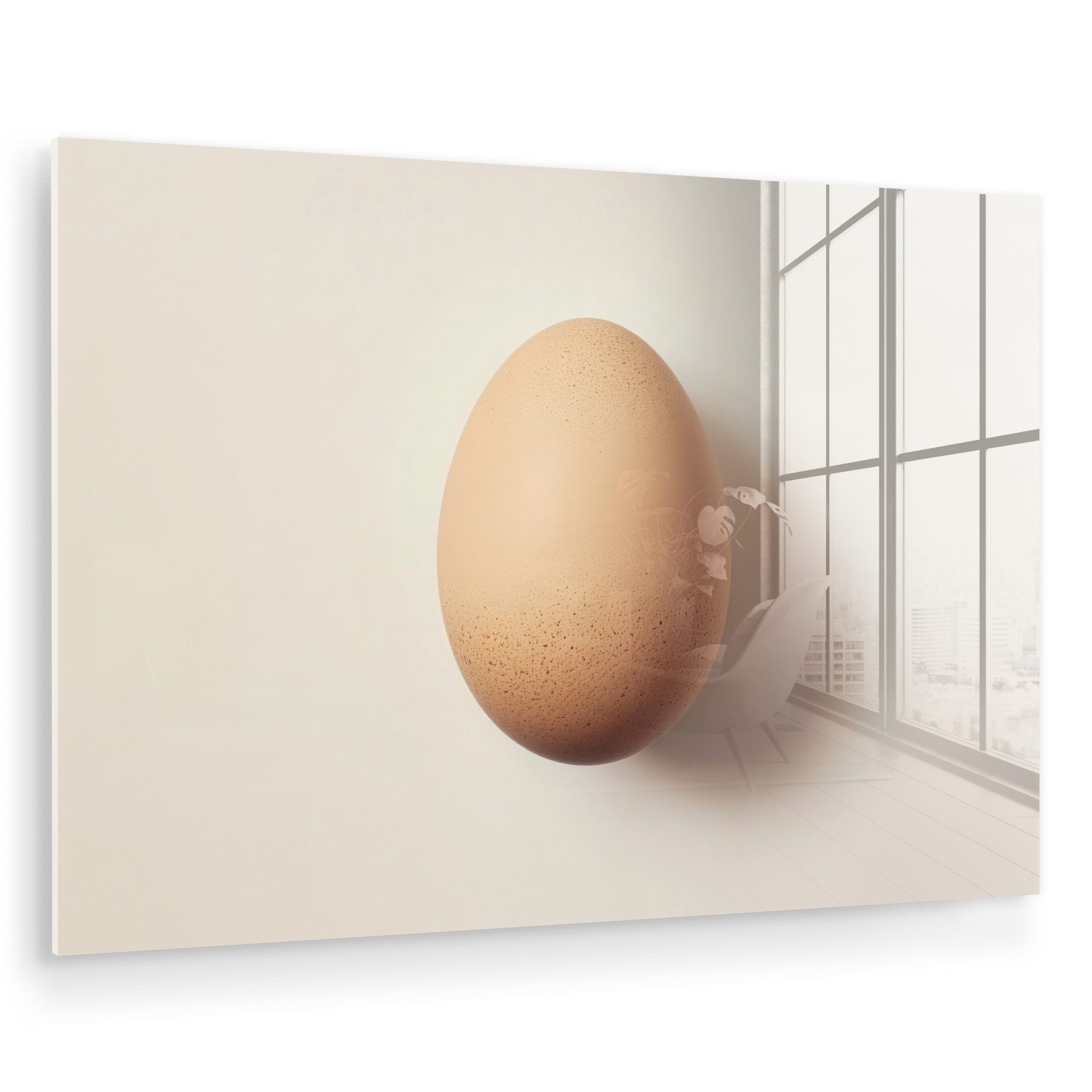 MuchoWow Acrylglasbild Ei - Beige - günstig online kaufen