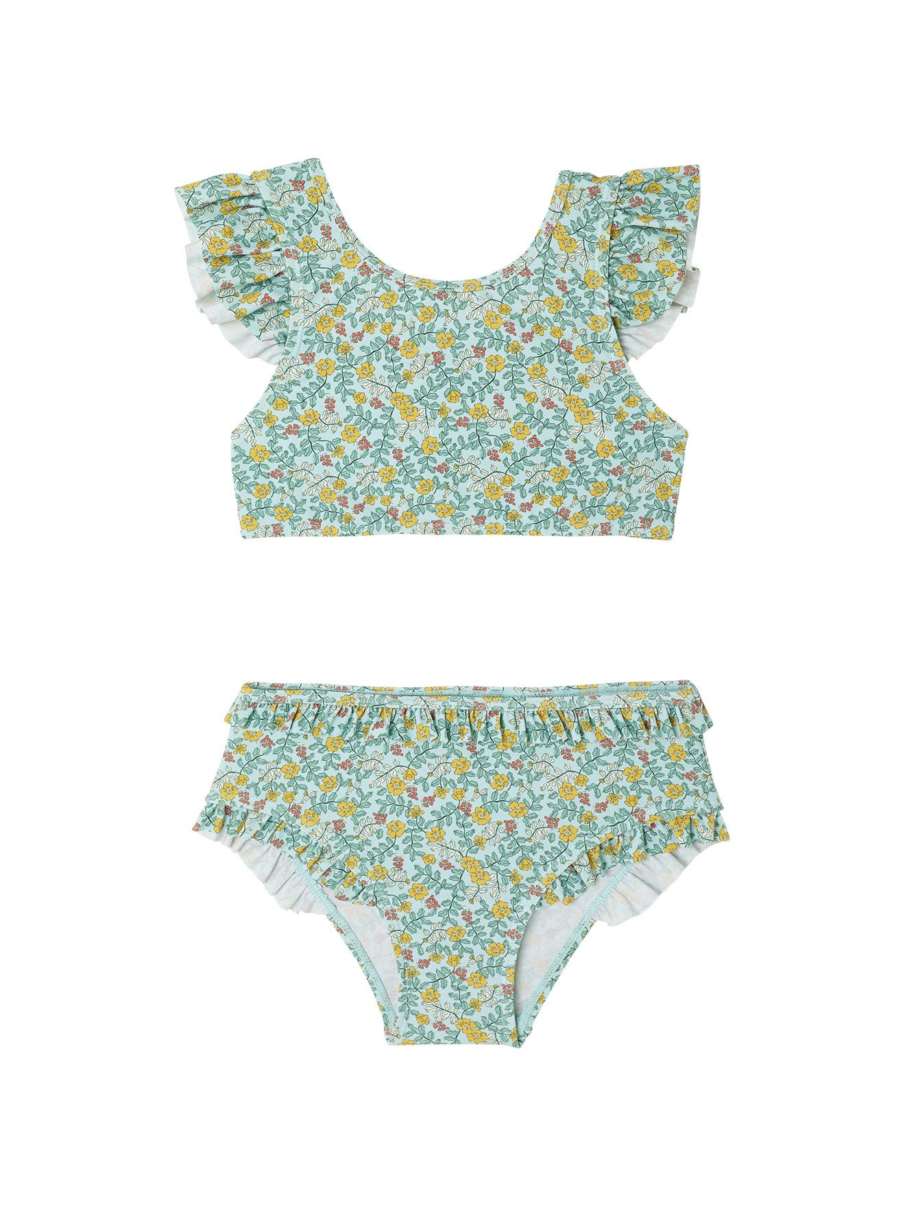 vertbaudet Badeanzug Mädchen Bikini mit Blumenmuster