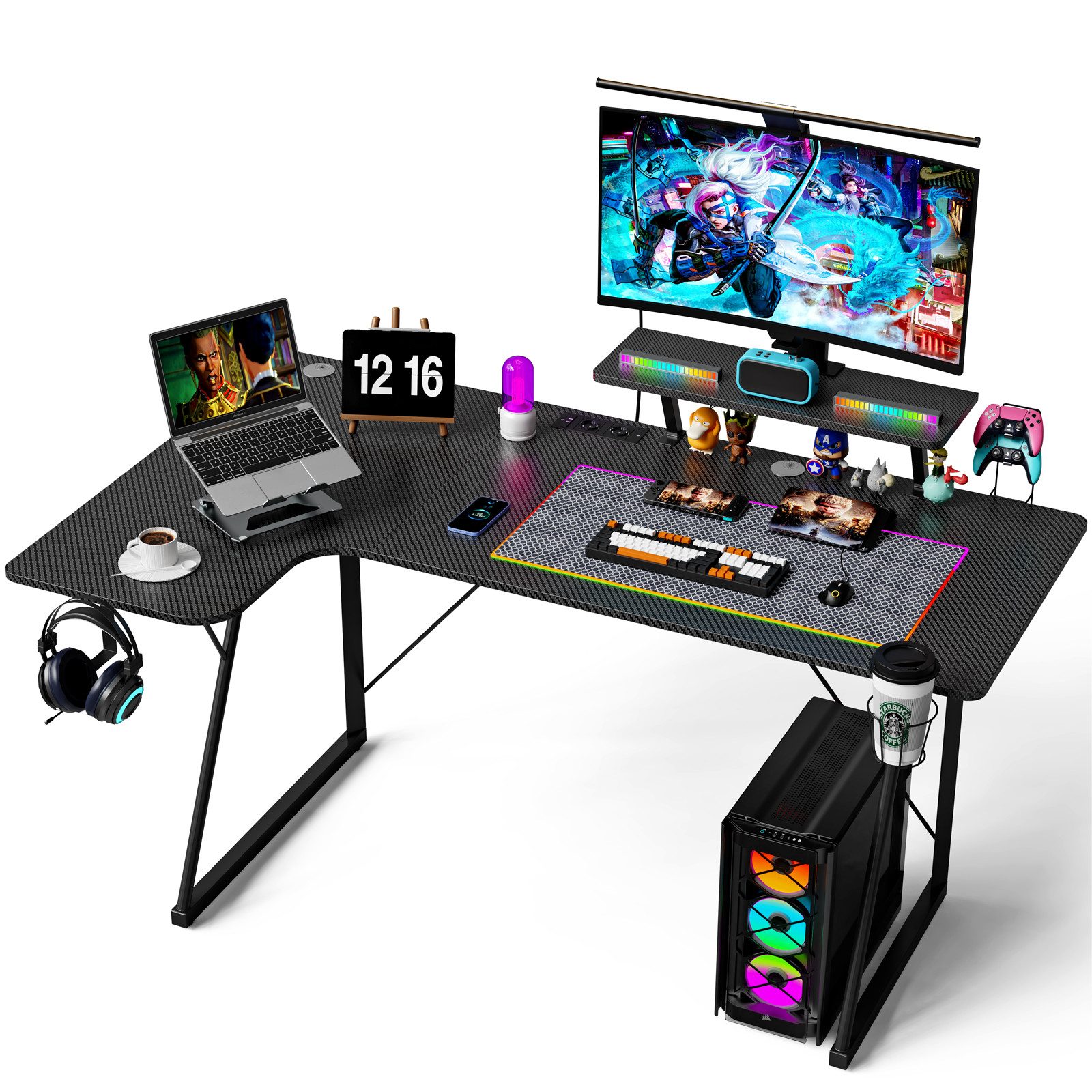 Computertisch L-förmiger Schreibtisch, Bürotisch, Eckschreibtisch