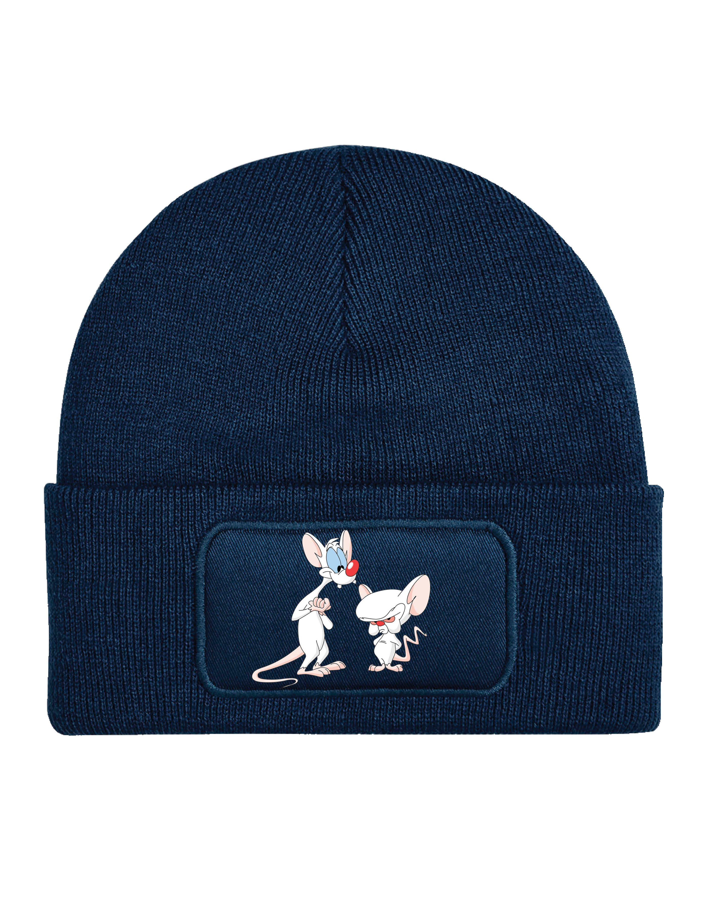 Beanie Brain & Pinky Unisex Beanie Mütze Wintermütze Statement
