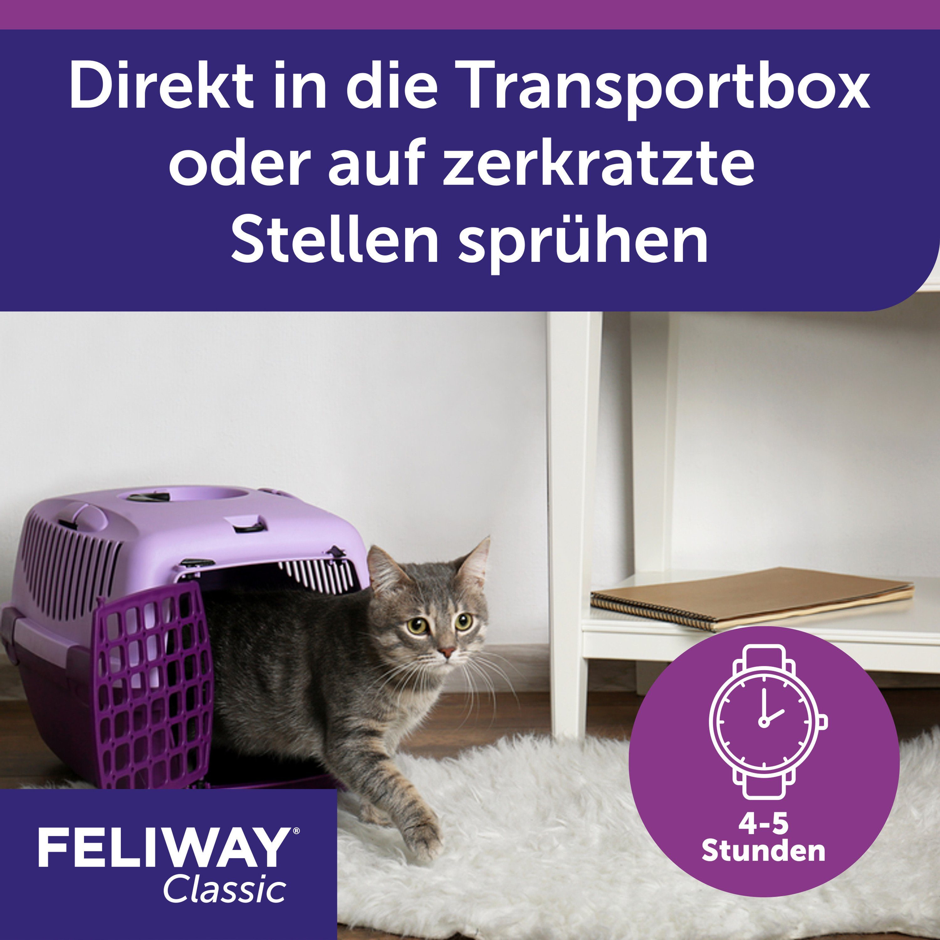 Feliway Katzenstreu FELIWAY® Classic Spray 60ml – entspannte Katzen zuhause und unterwegs