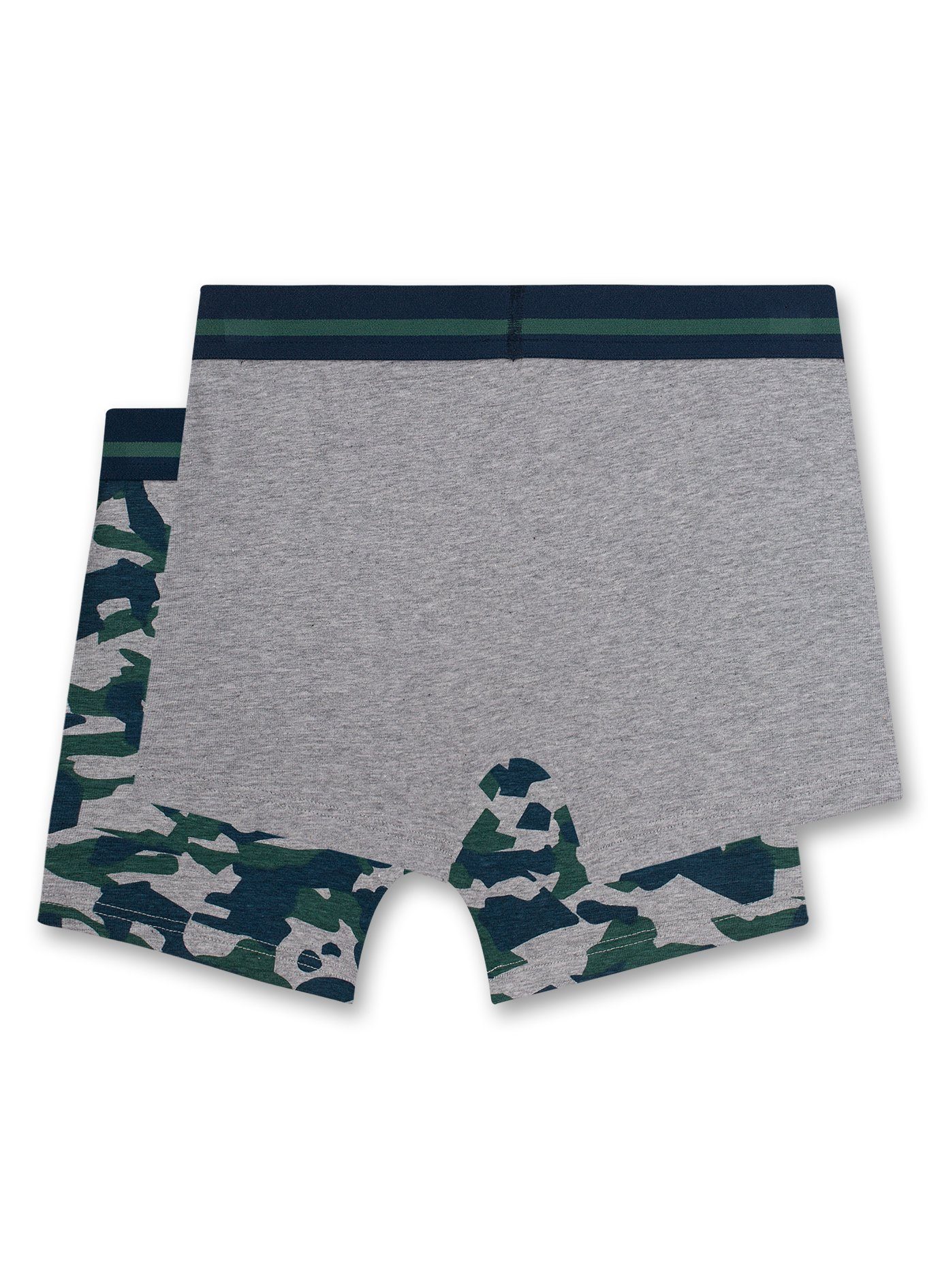 s.Oliver Junior Boxershorts s.Oliver Jungen 2er Pack Boxershorts Shorts Camouflage grün grau (Set, 2-St)