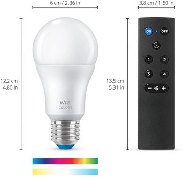 WiZ »White&Color 60W E27 Standardf Tunable matt wirelessdim 2er« LED-Leuchtmittel, E27, Farbwechsler