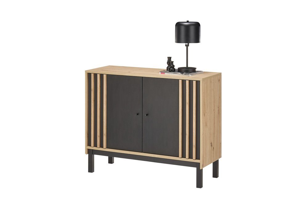 Bega Consult Highboard Bega Consult Volano Kommode Beschichtete Spanplatte Schwarz/Braun (1)