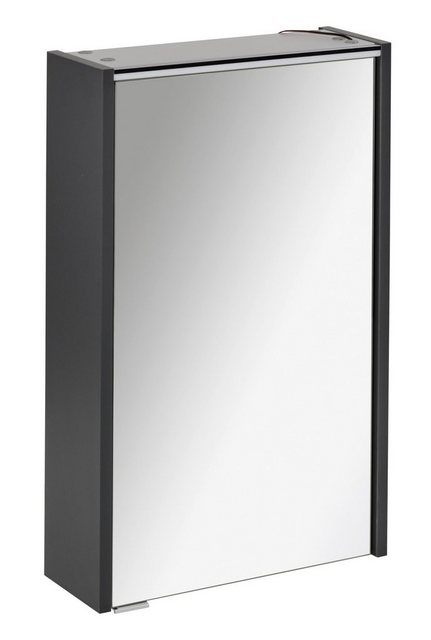 FACKELMANN Badezimmerspiegelschrank FACKELMANN LED Spiegelschrank DENVER / Badschrank mit gedämpften Scharnieren / Maße (B x H