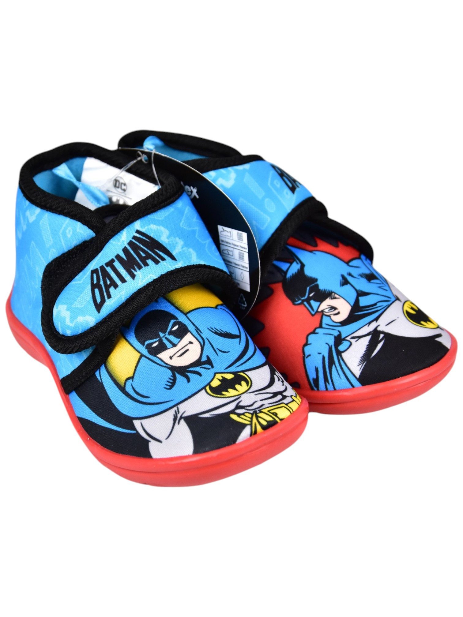 Batman DC Comics Hausschuh Jungen Pantoffel mit Klettverschluss Gr. 22-27